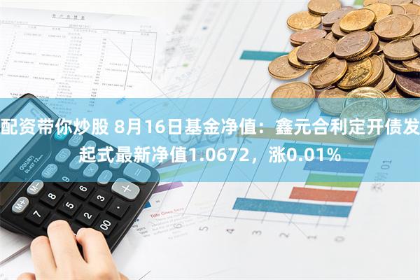 配资带你炒股 8月16日基金净值：鑫元合利定开债发起式最新净值1.0672，涨0.01%